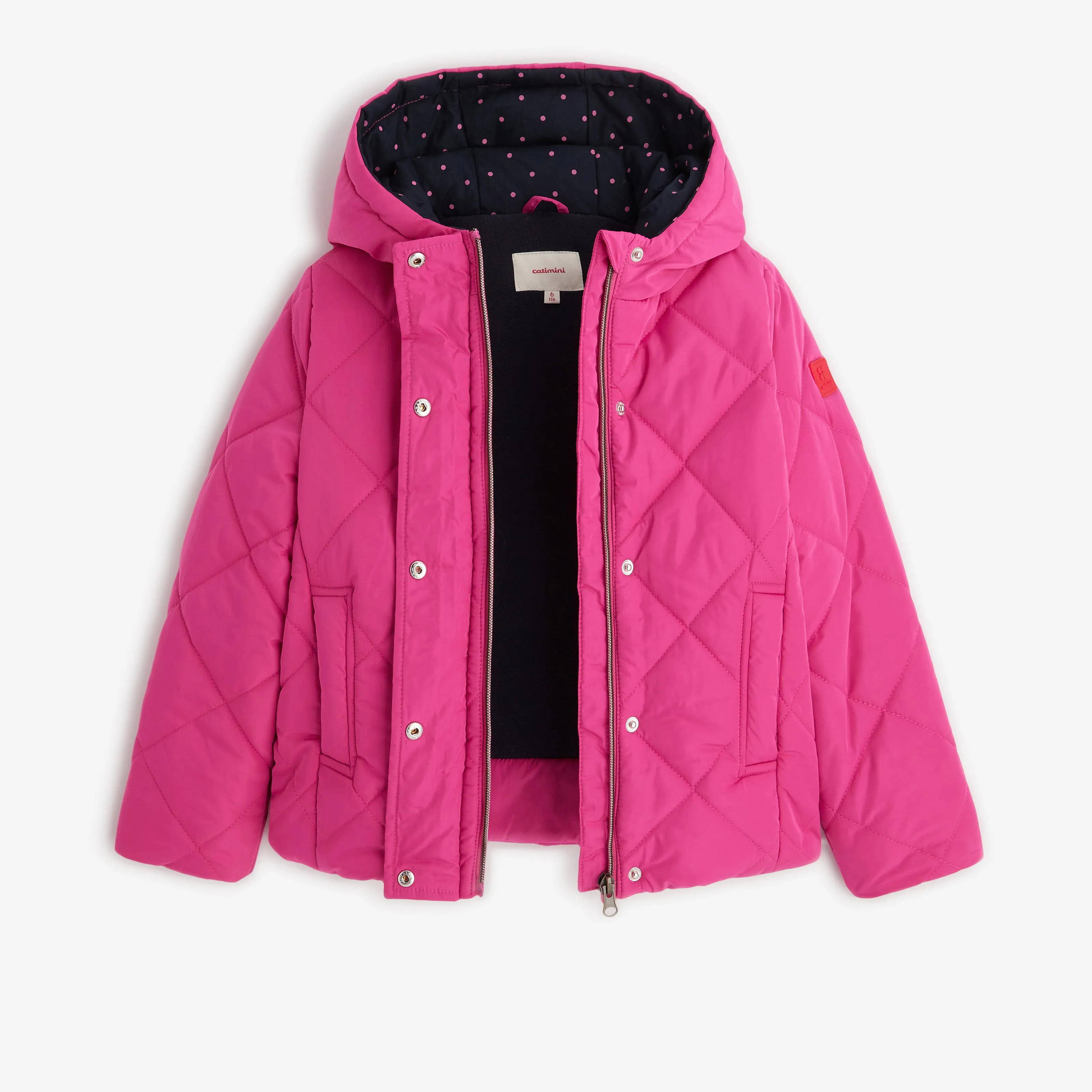 Girls' hot pink parka