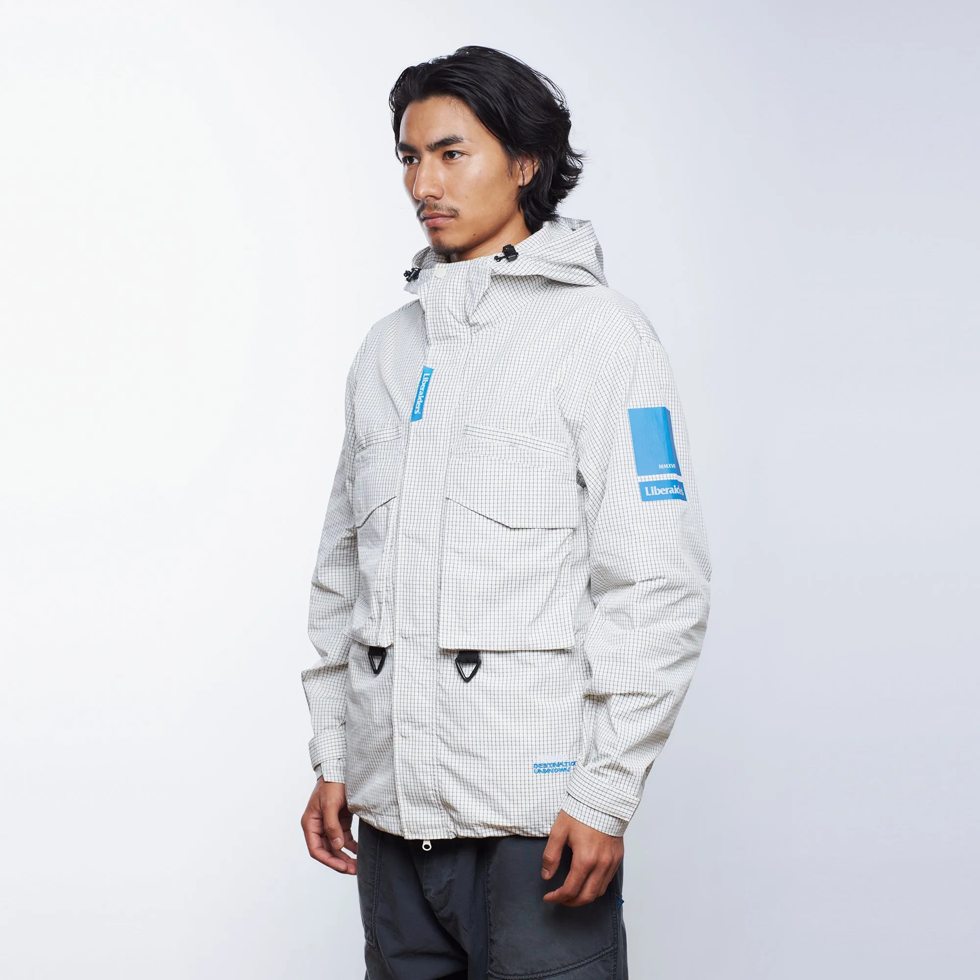 GRID CLOTH PARKA(WHITE)