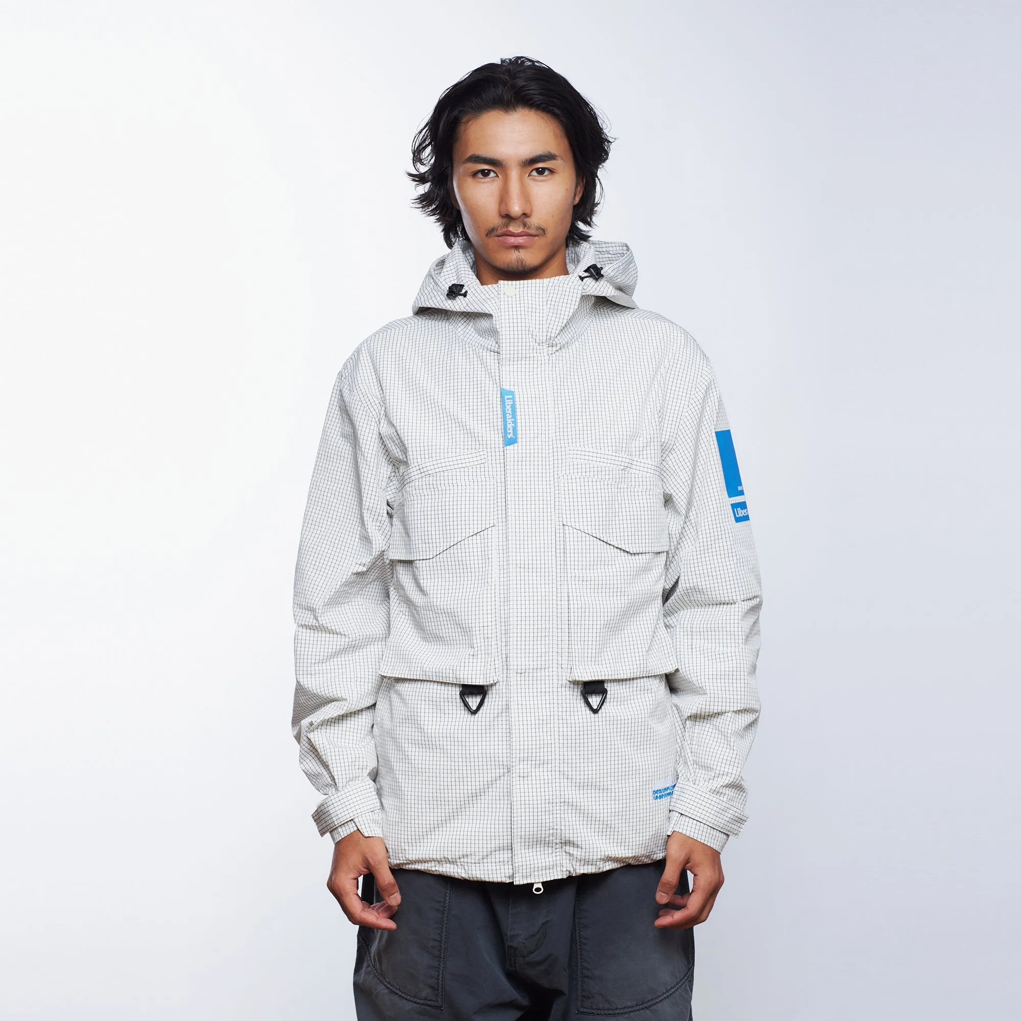 GRID CLOTH PARKA(WHITE)