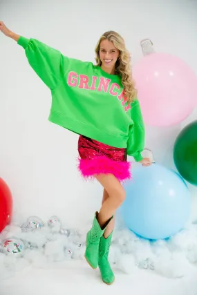 GRINCHY GREEN PULLOVER