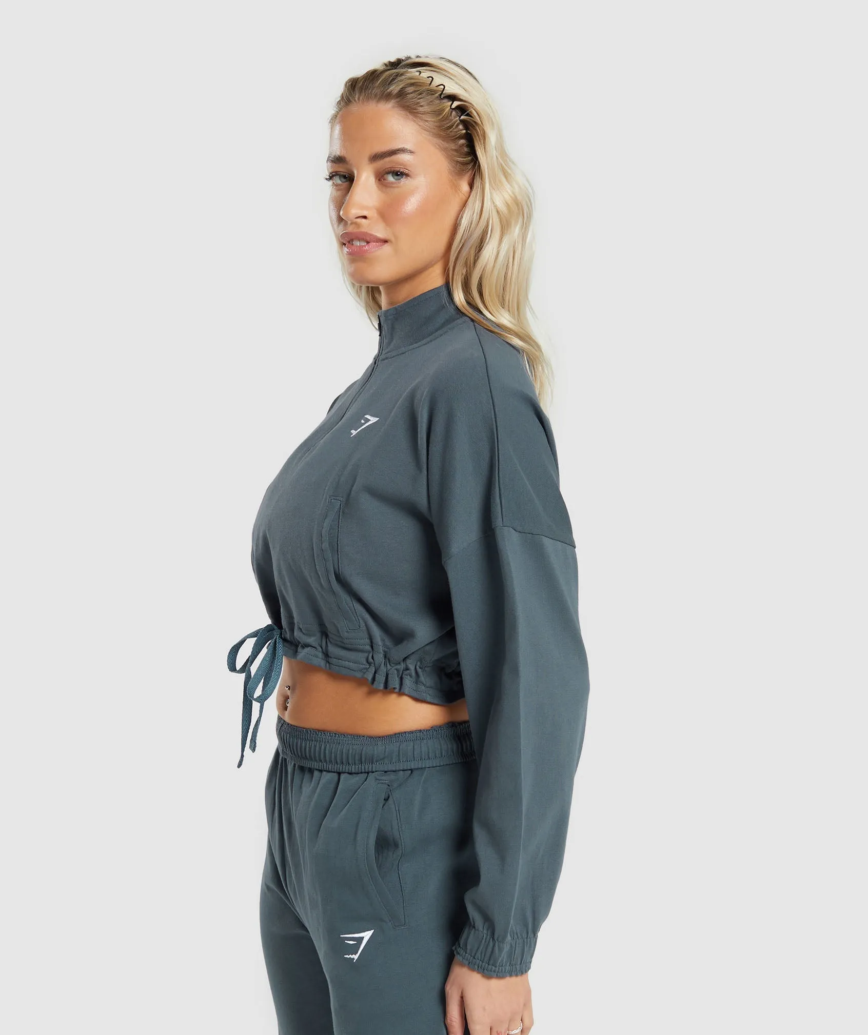 Gymshark Lifting Lightweight 1/4 Zip Pullover - Titanium Blue