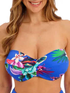 Halkidiki Twist Bandeau Bikini Top - Ultramarine