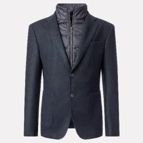 Hecton-J4 Wool Blend Sport Jacket / Dark Blue