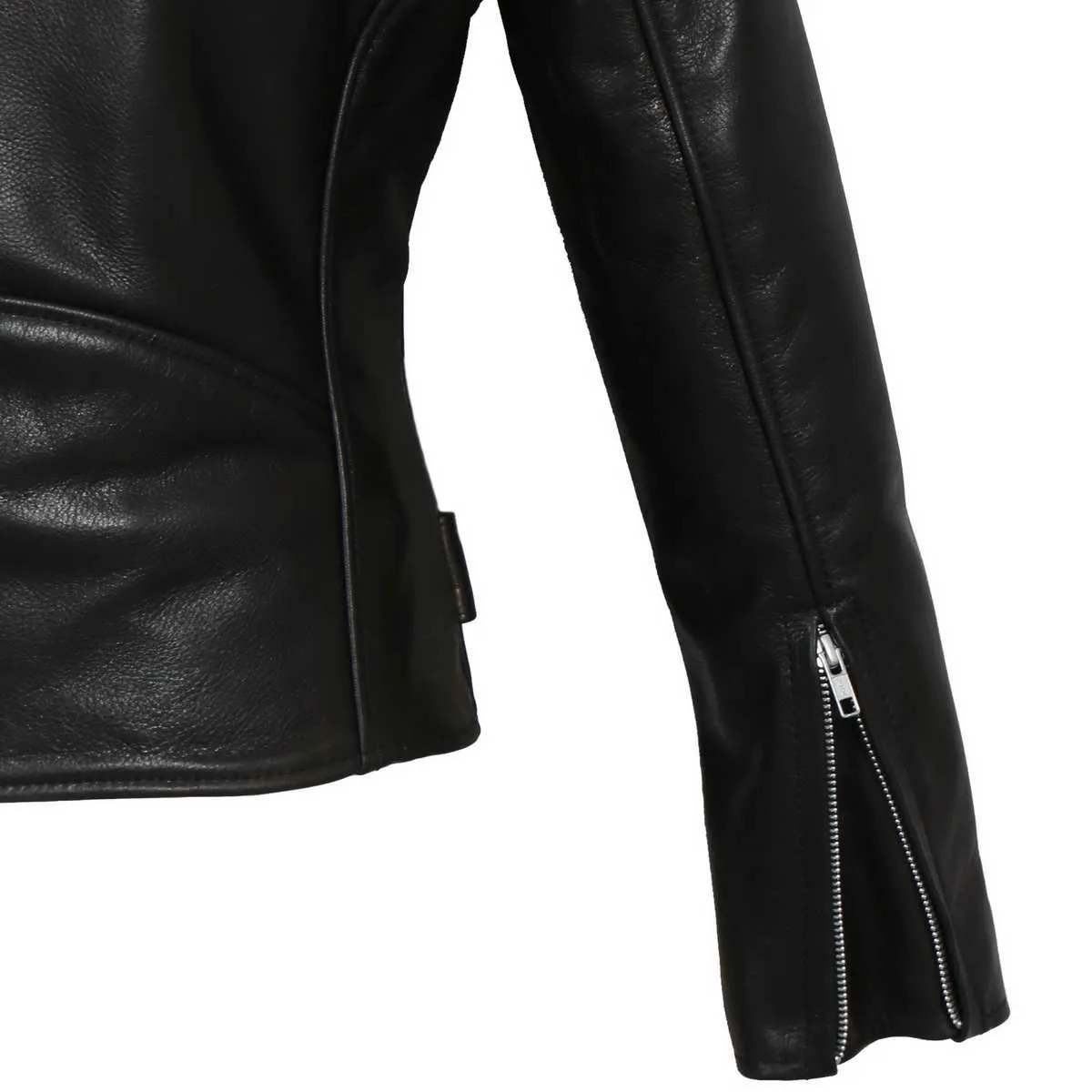 Hot Leathers JKL5004 Women's Black Premium USA Made Classic Motorcycle Style Leather Jacket