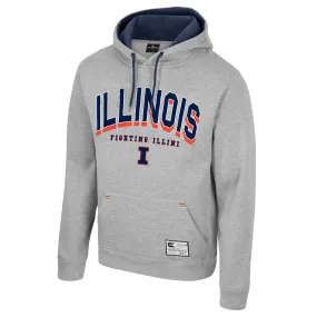 Illinois Fighting Illini Adult Gray Colosseum Sweatshirt Hoodie