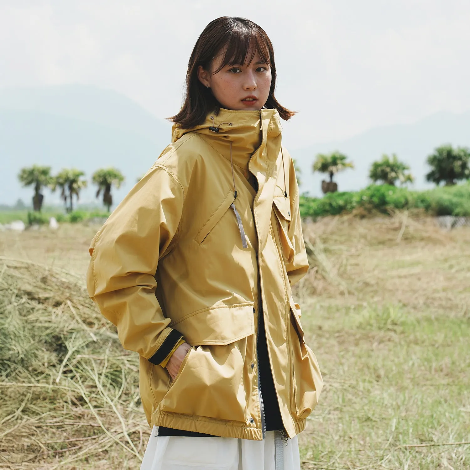 (JK358) Detachable Face Mask Mountain Parka