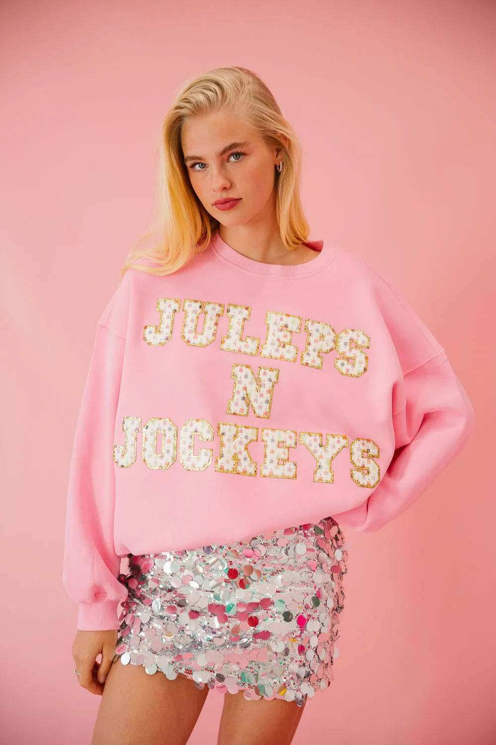 JULEPS N JOCKEYS PINK PULLOVER