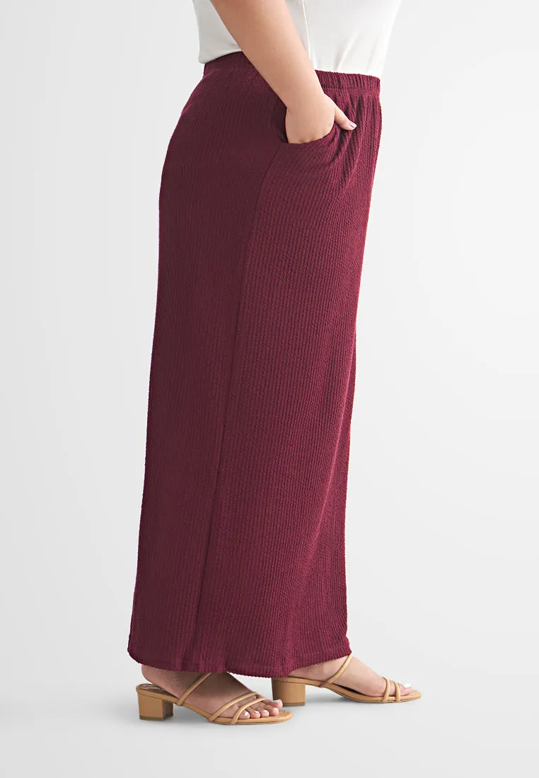 Kalina Knitted Long Straight Cut Skirt