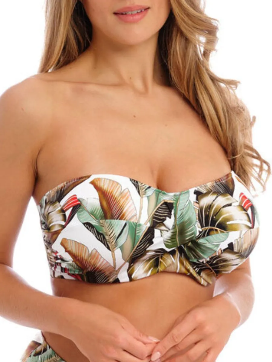 Kinabalu Twist Bandeau Bikini Top - Jungle