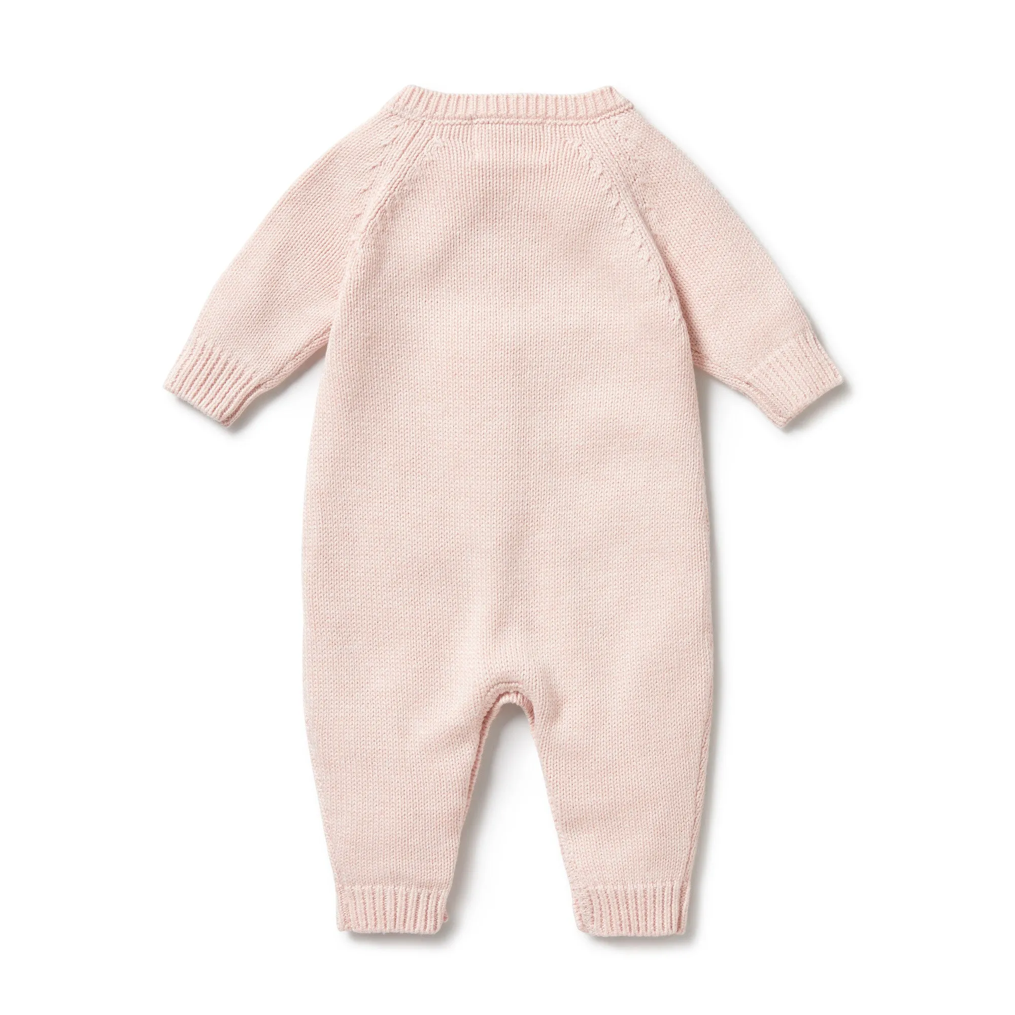 Knitted Cable Growsuit | Pink