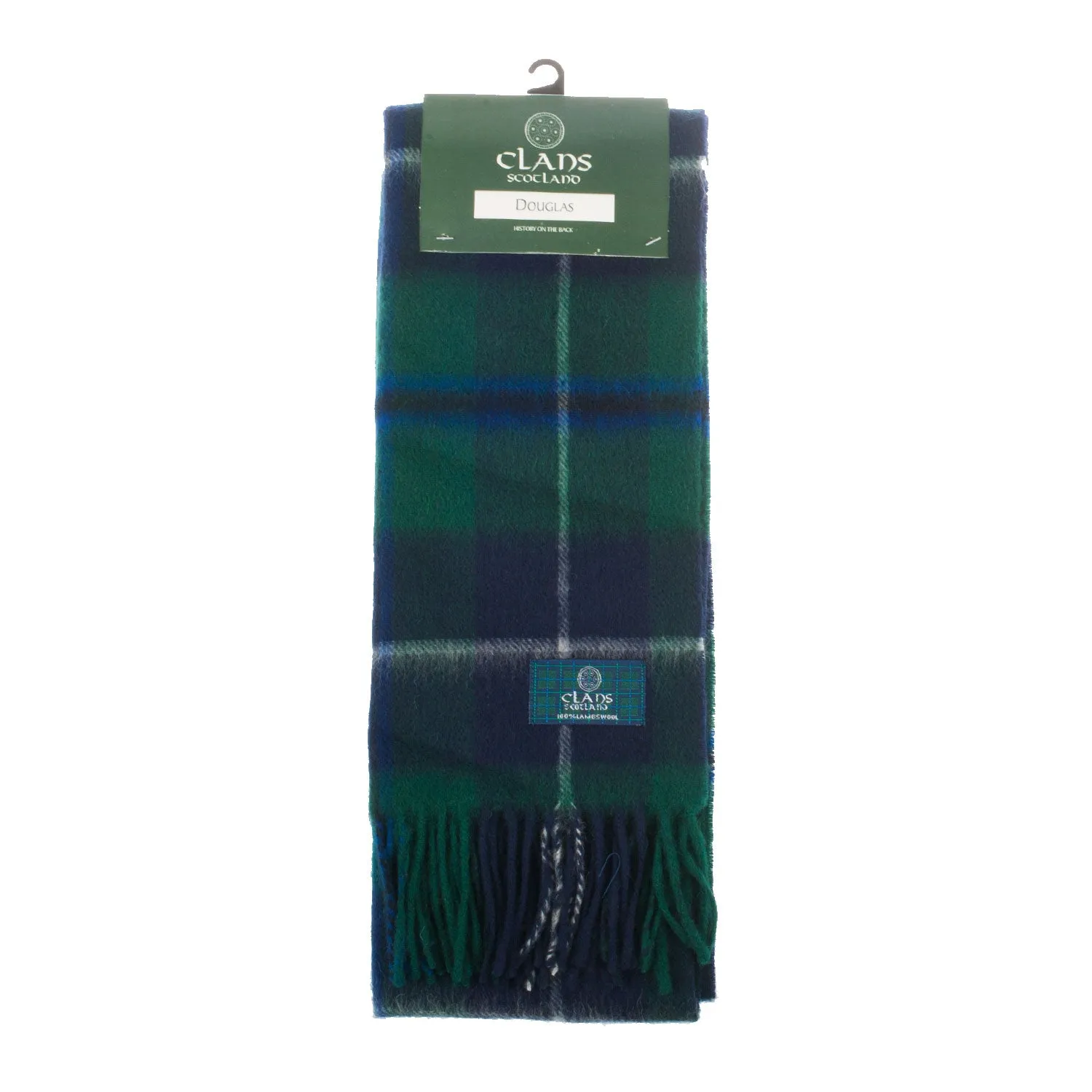 Lambswool Scottish Tartan Clan Scarf  Douglas