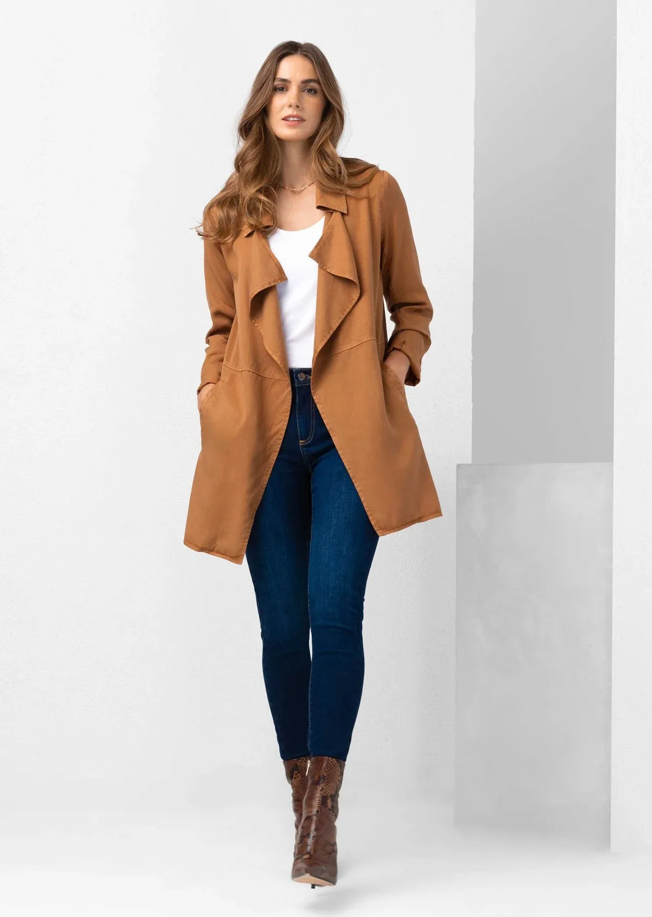 Long Sleeve Trench Coat Kerry Twill