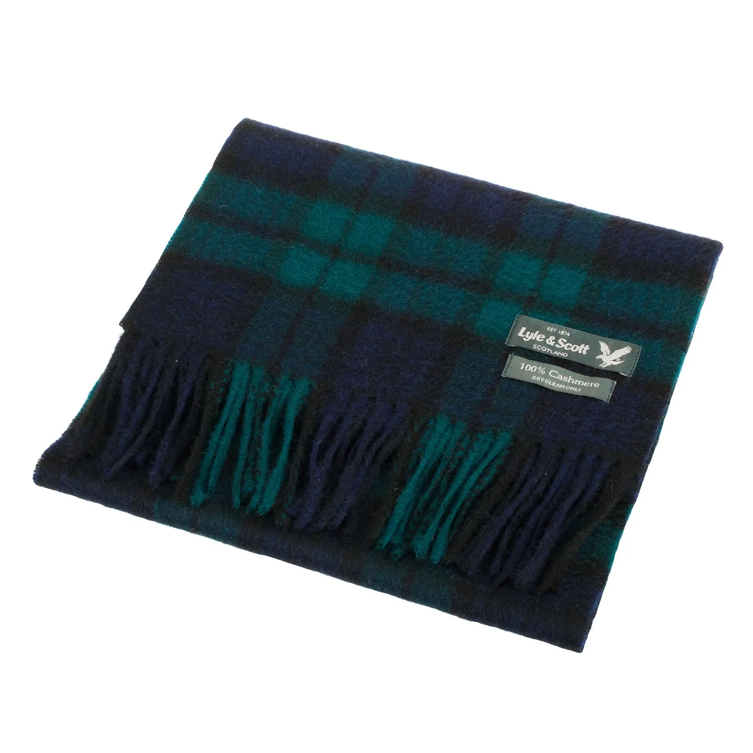 Lyle & Scott 100% Cashmere Scarf  Black Watch