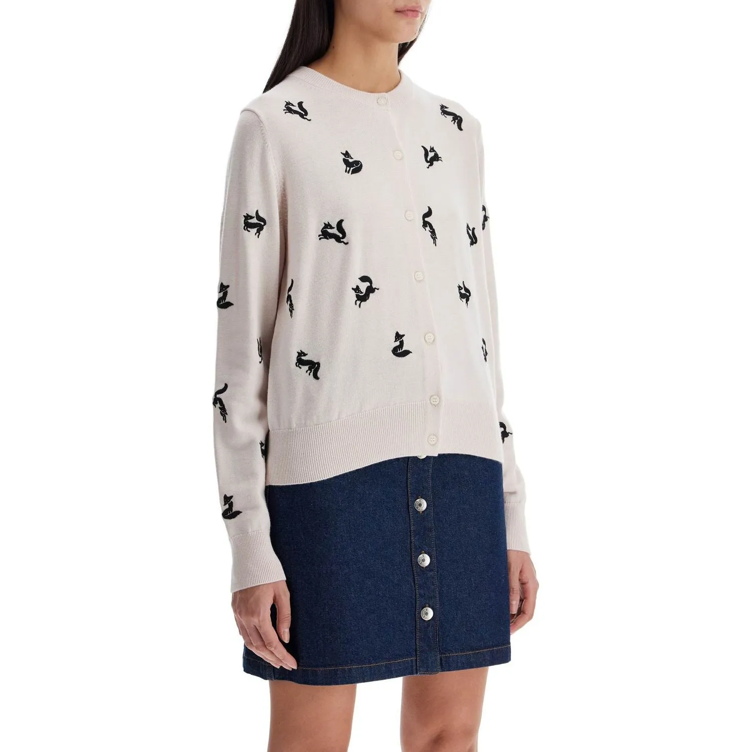 Maison Kitsune fancy fox cardigan