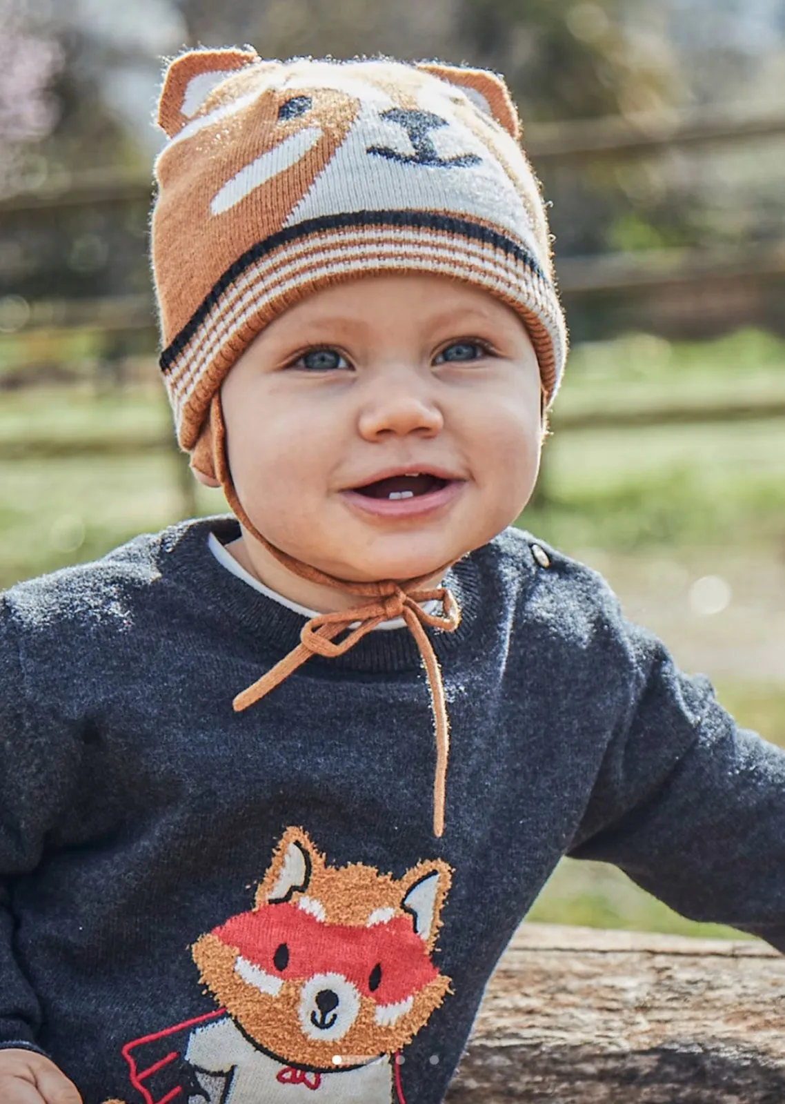 Mayoral Baby & Toddler Boys Knit Raccoon Hat - 2 Color Option