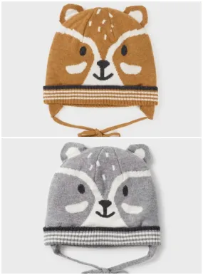 Mayoral Baby & Toddler Boys Knit Raccoon Hat - 2 Color Option