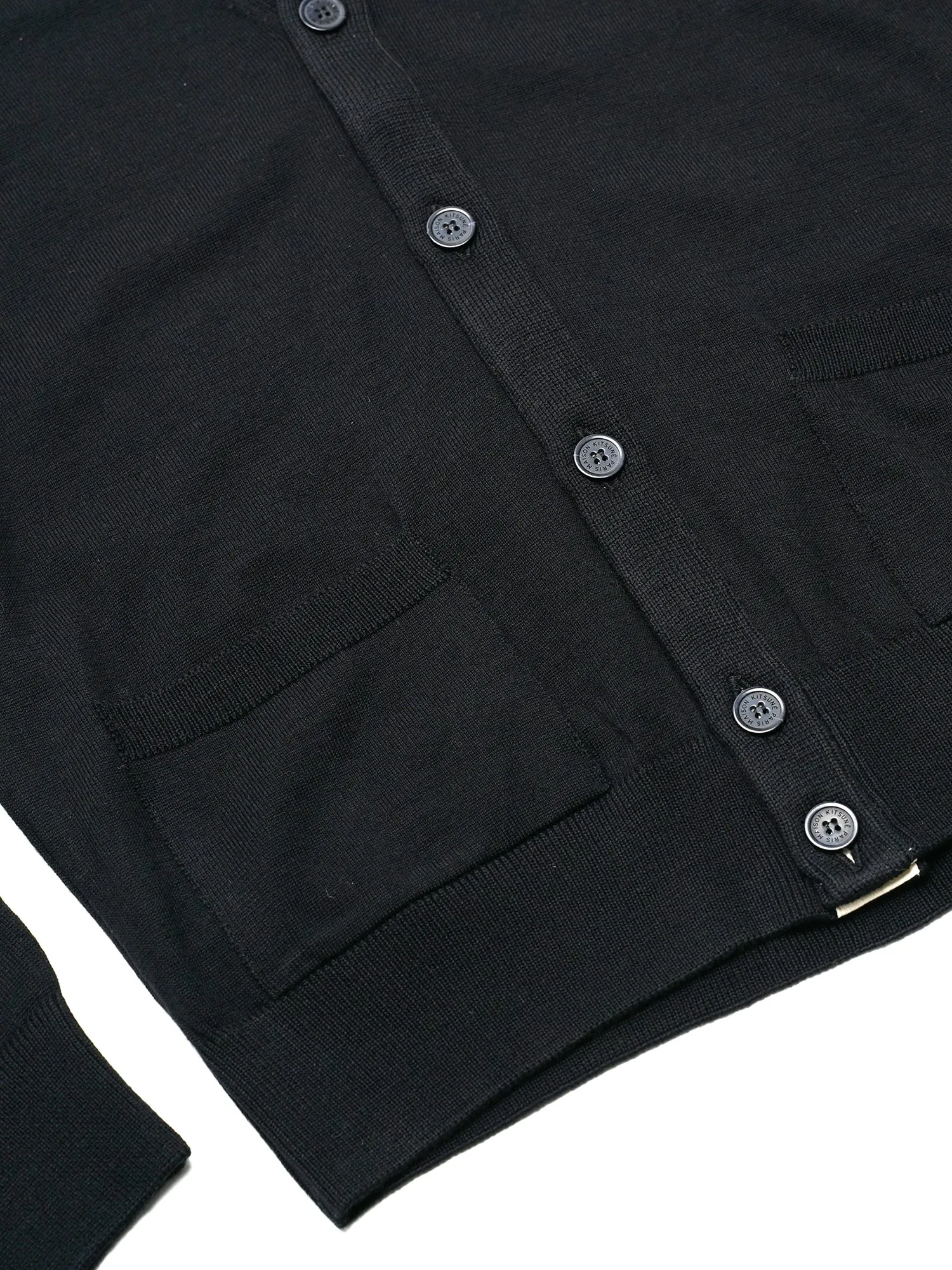 M_CLASSIC CARDIGAN TRICOLOR FOX PATCH_BLACK