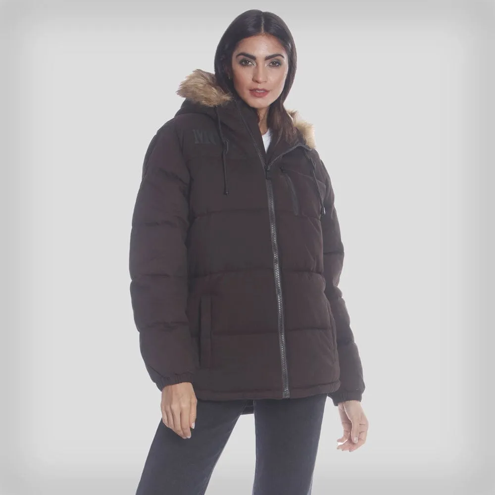 Members Only Women's Cotton Puffer Oversized Jacket