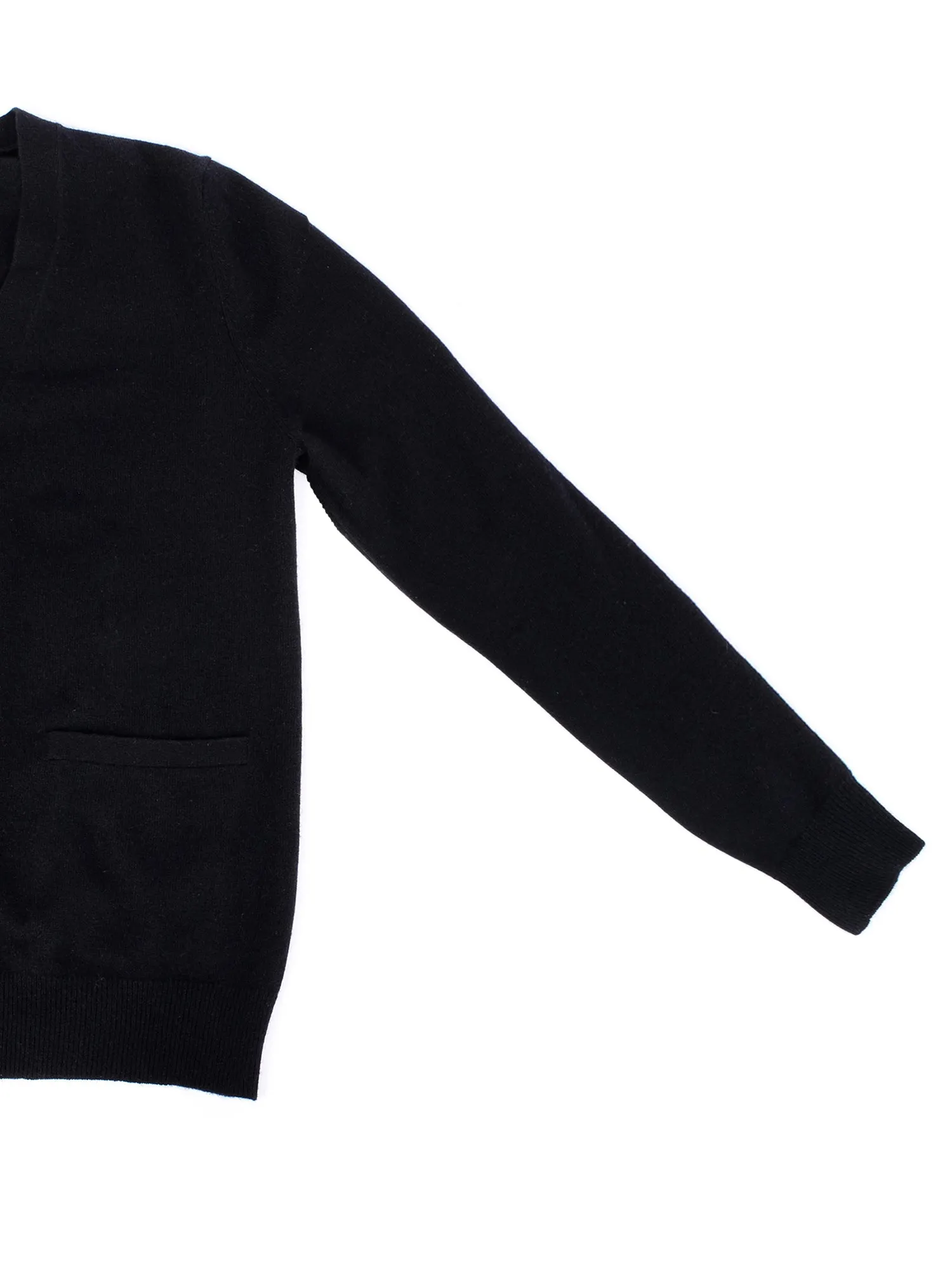 Men V-Neck Cardigan_Black