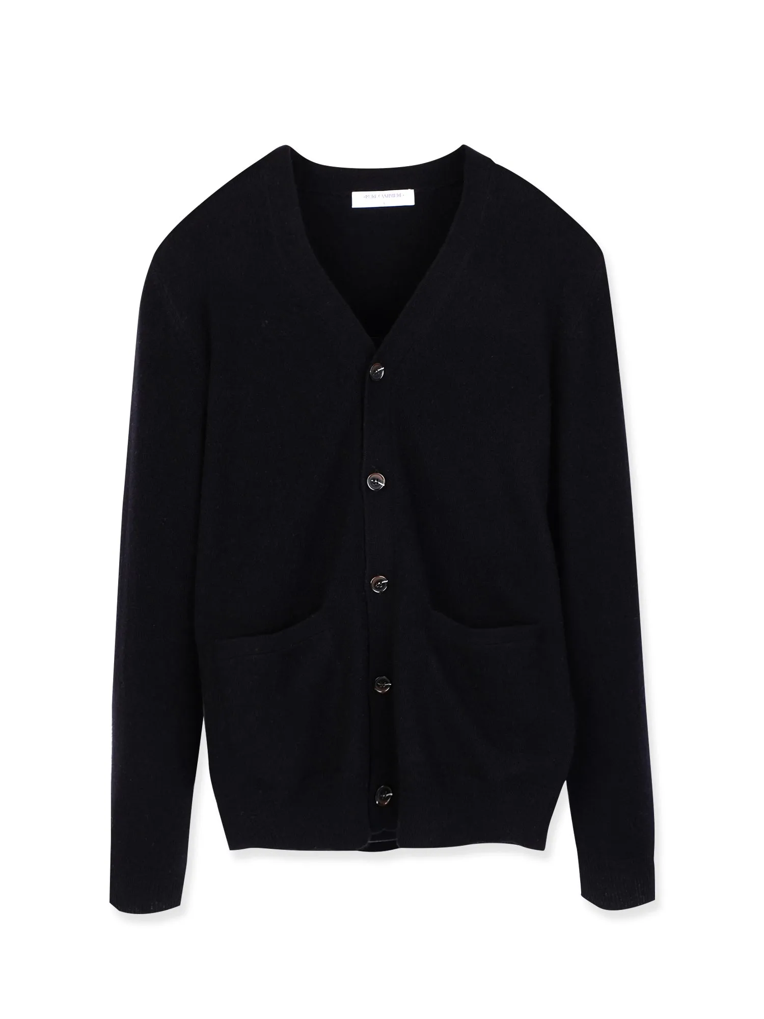 Men V-Neck Cardigan_Black