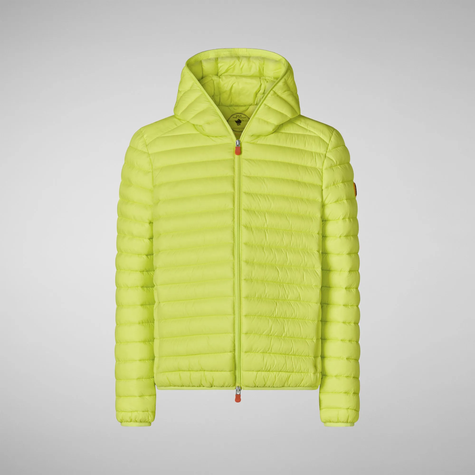 Men's Hooded Animal free Puffer Jacket Donald in Lichen Green