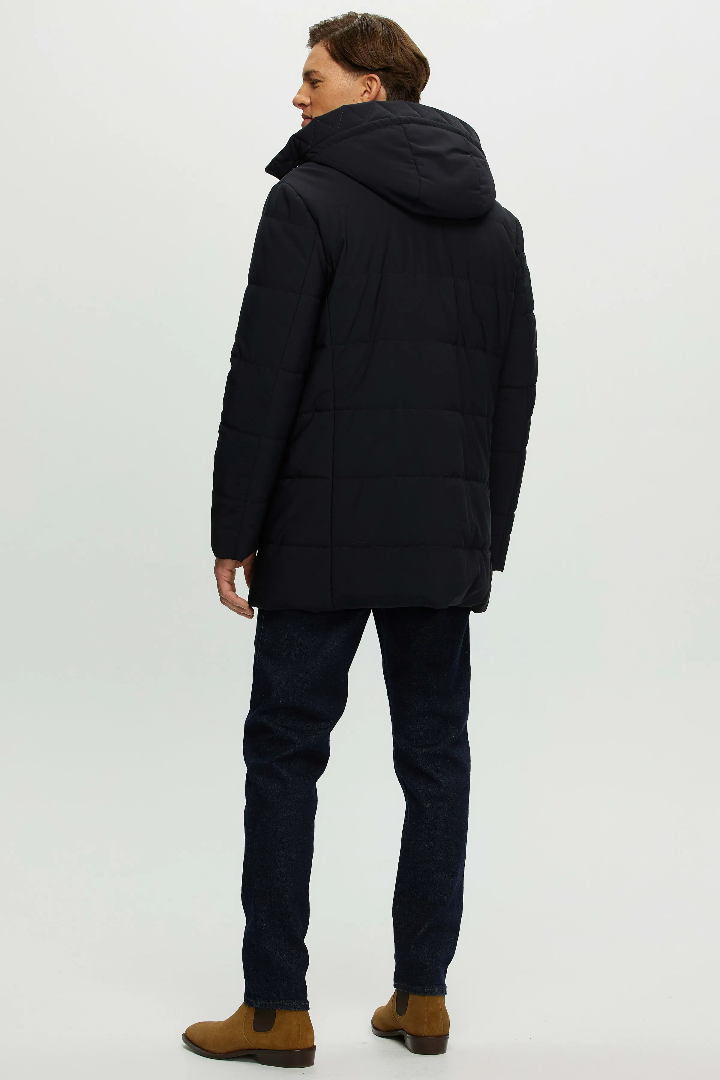 MENS PARKA WITH SELECT SHEARLING LAMB COLLAR