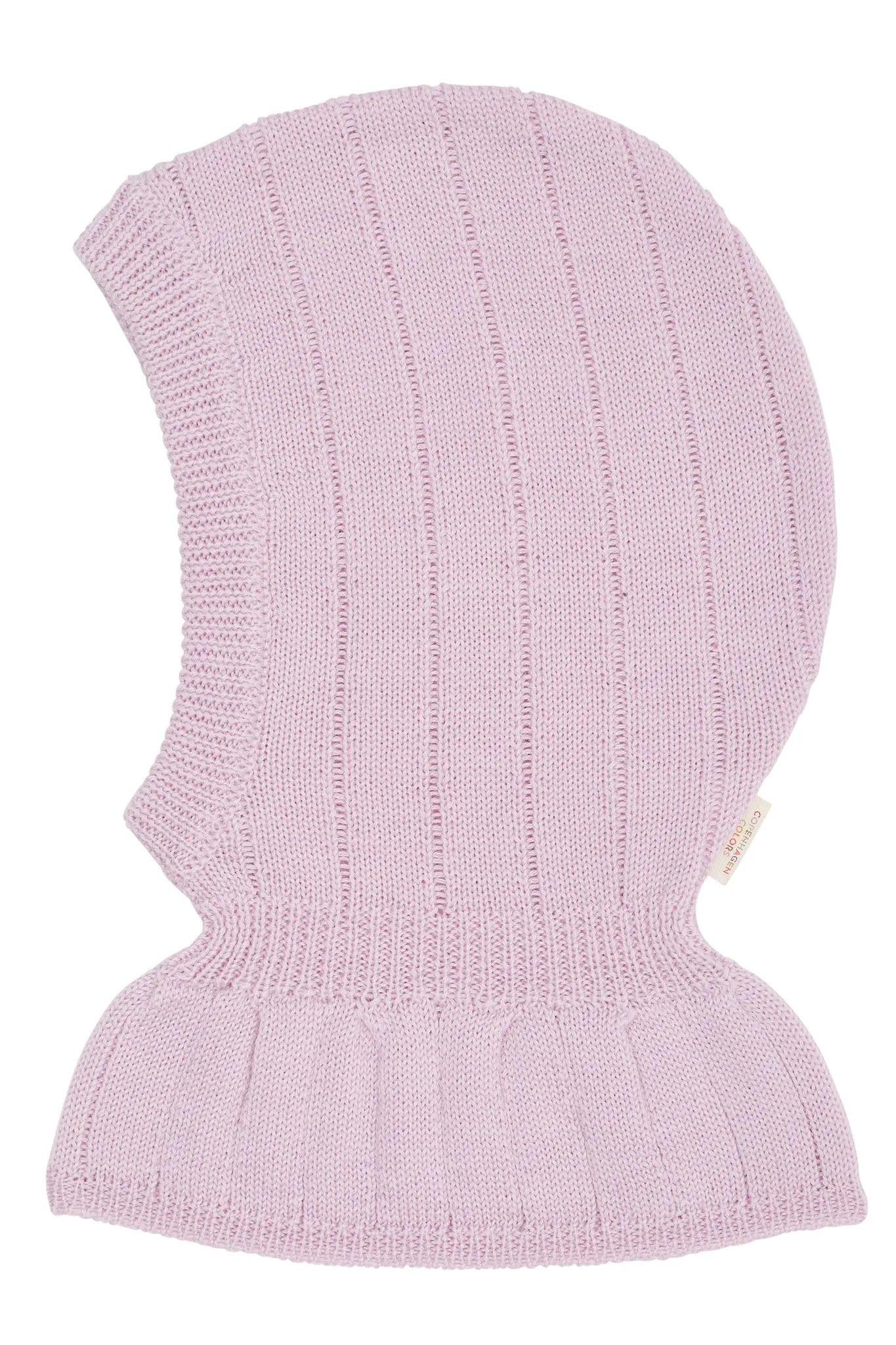 MERINO RIB KNITTED BALACLAVA - LAVENDER