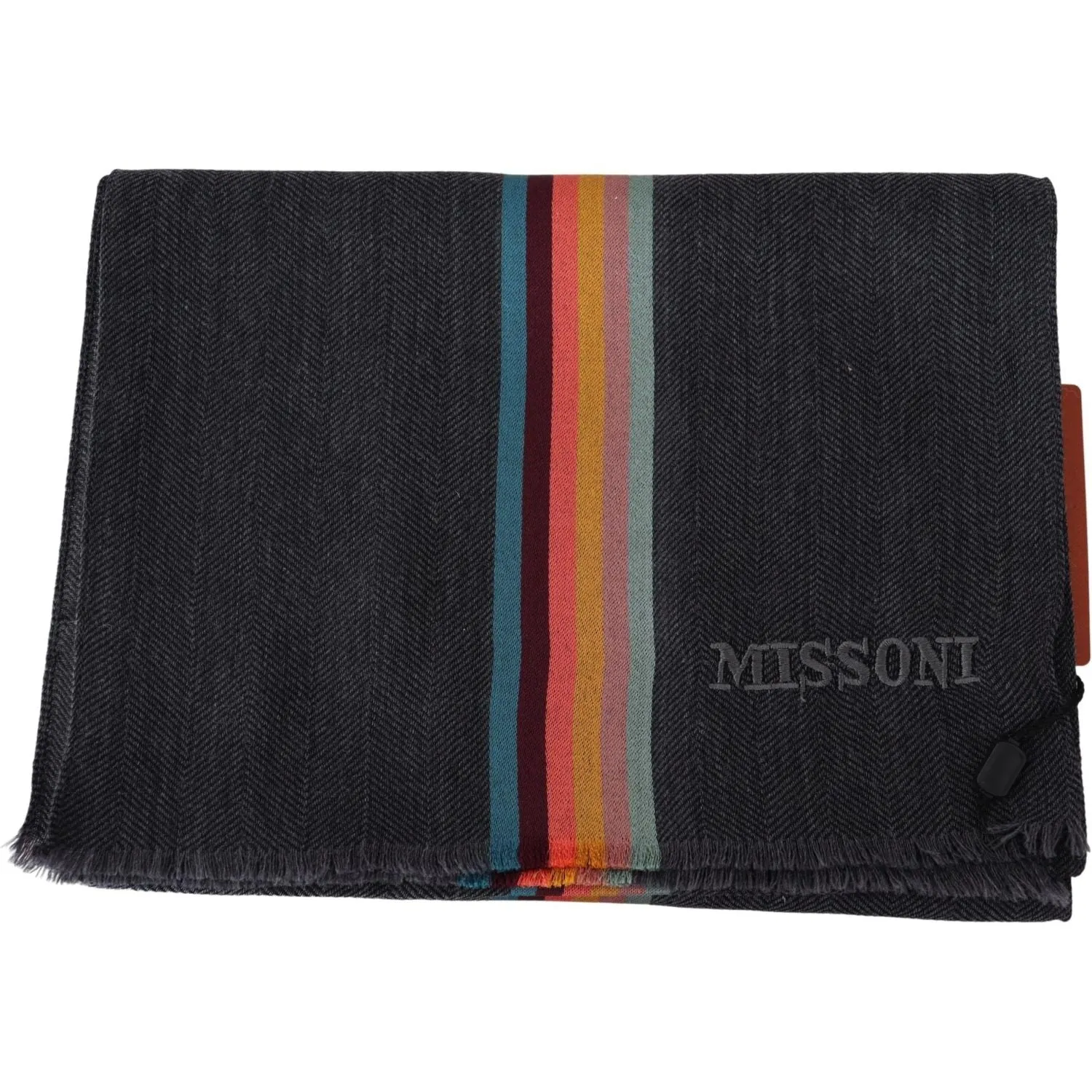 Missoni Elegant Wool-Silk Blend Striped Scarf