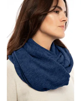 NEW FALL 24 - Women's Maxi Cashmere Neck Scarf Melange Blue