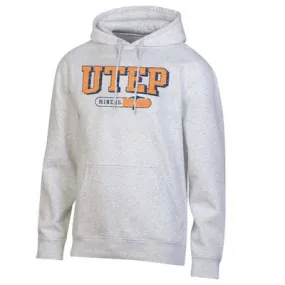 New - NCAA UTEP Miners Gray Fleece Hooded Sweatshirt - M