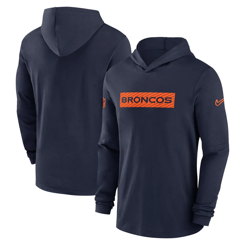 NFL Denver Broncos Nike 2024/25 Sideline Performance Lightweight Pullover Hoodie