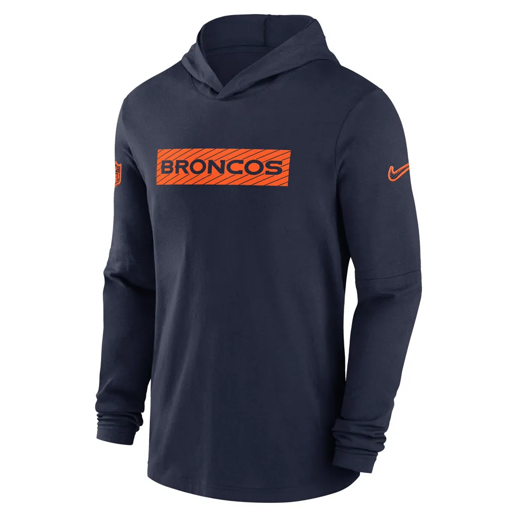 NFL Denver Broncos Nike 2024/25 Sideline Performance Lightweight Pullover Hoodie