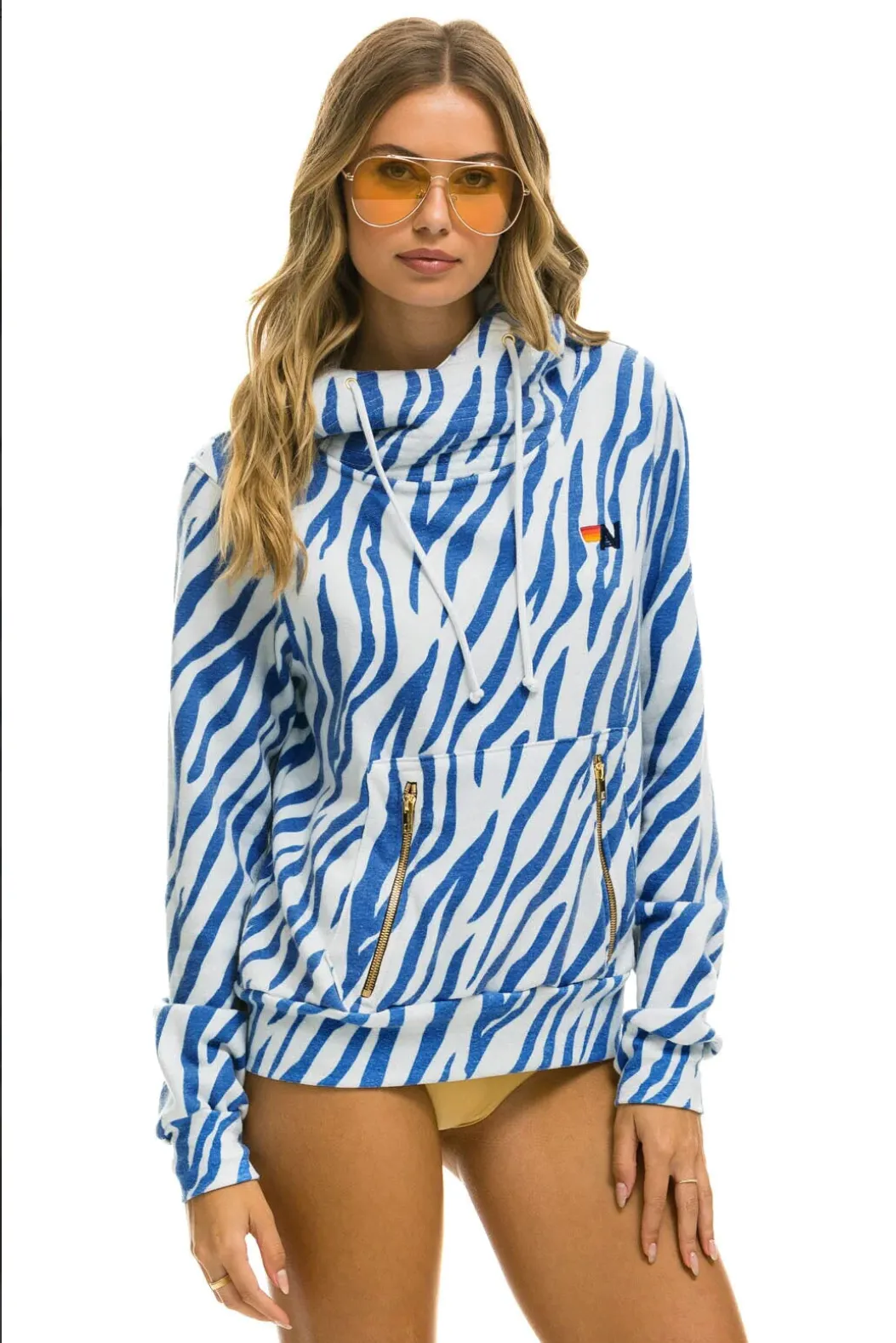 Ninja Pullover Hoodie Blue Tiger