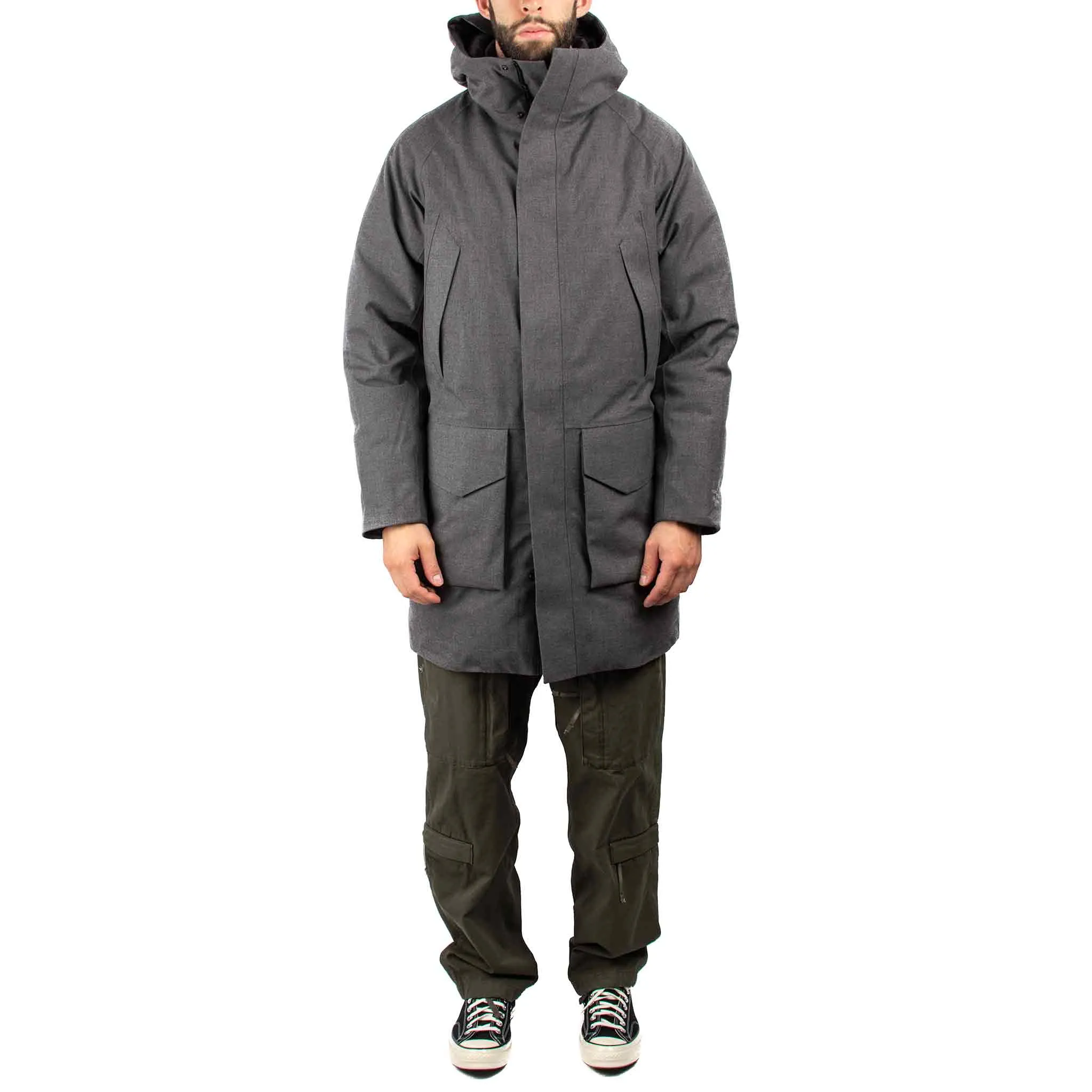 Norse Projects Rokkvi Arctic Wool Gore-Tex Charcoal Melange