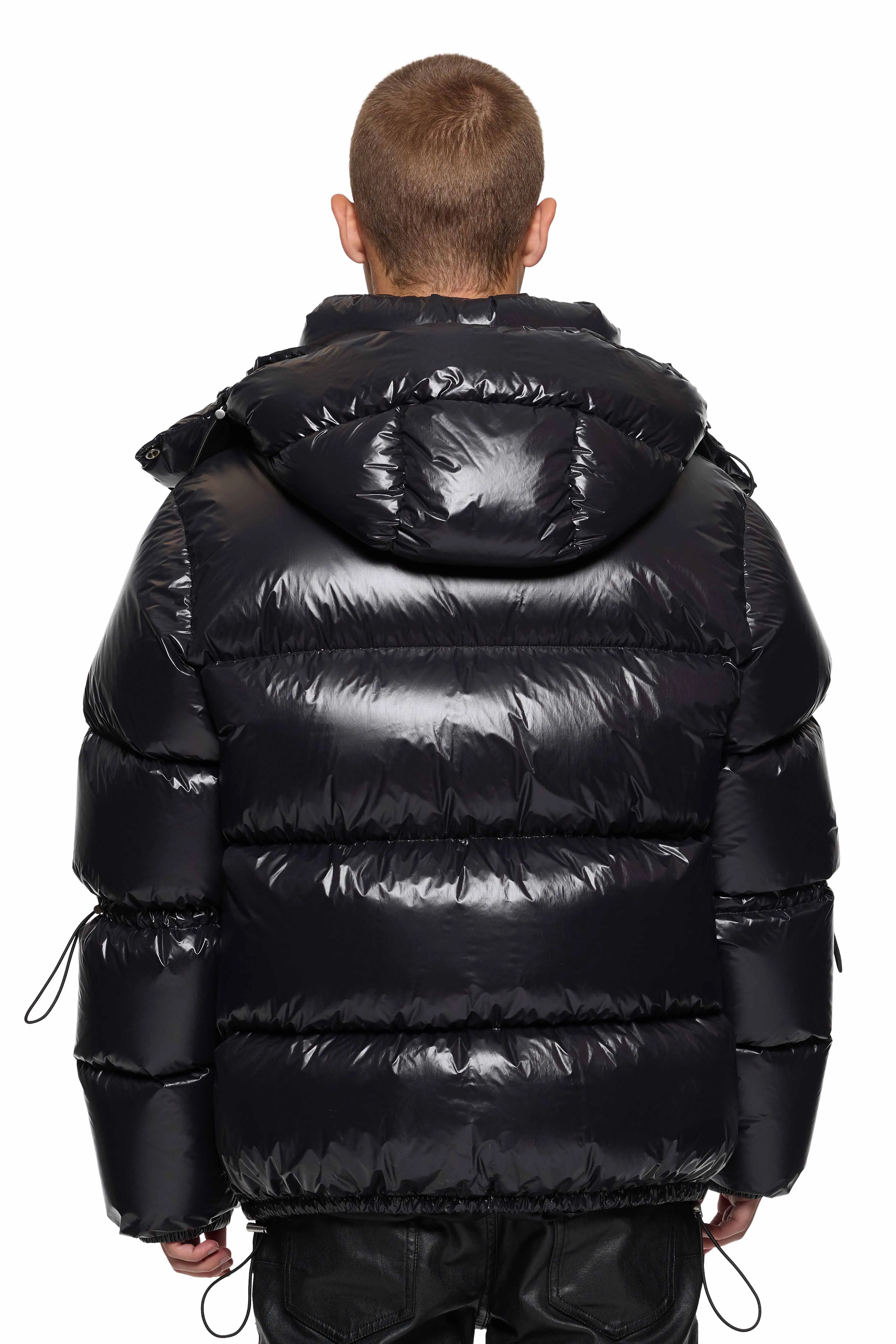 Nylon Puffer Jacket (Black) - M6079-PBBP424