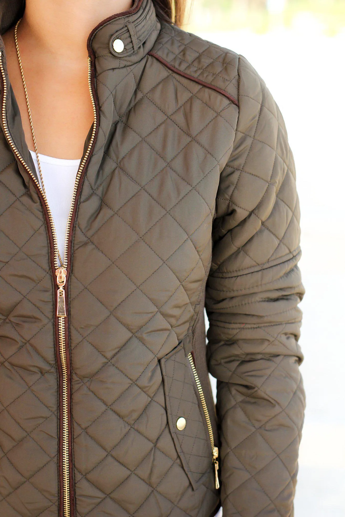 Olive Quilted Jacket