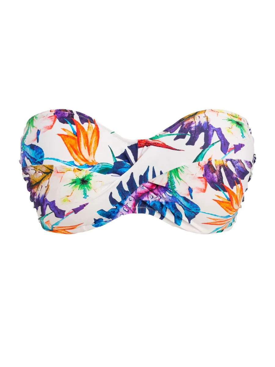 Paradiso Twist Bandeau Bikini Top - Multi