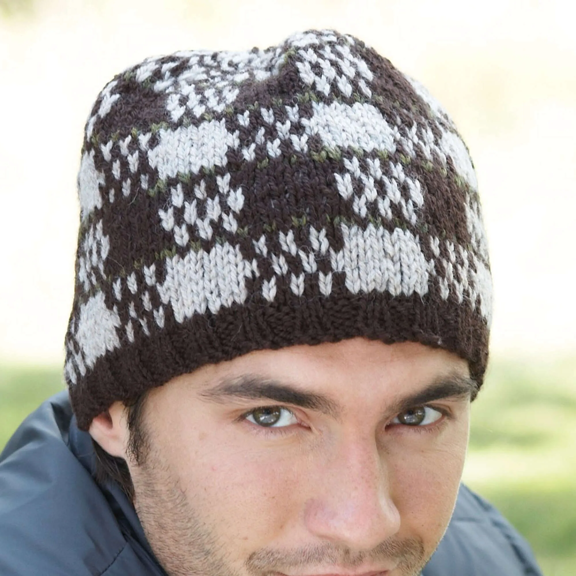 Patons Knit Check Mate Fair Isle Hat