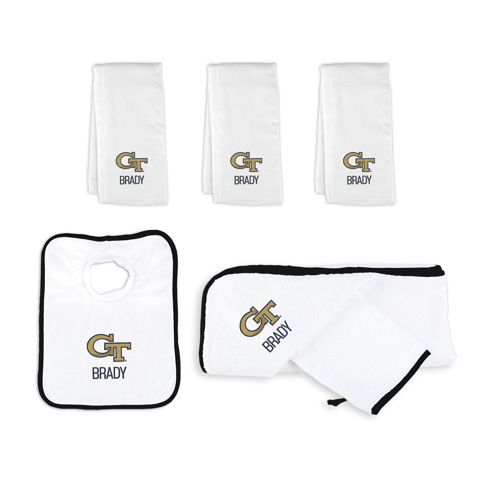 Personalized Georgia Tech Yellow Jackets Medium Basket - 6 Items