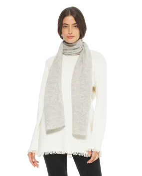 Pure Cashmere Maxi Scarf Light Grey