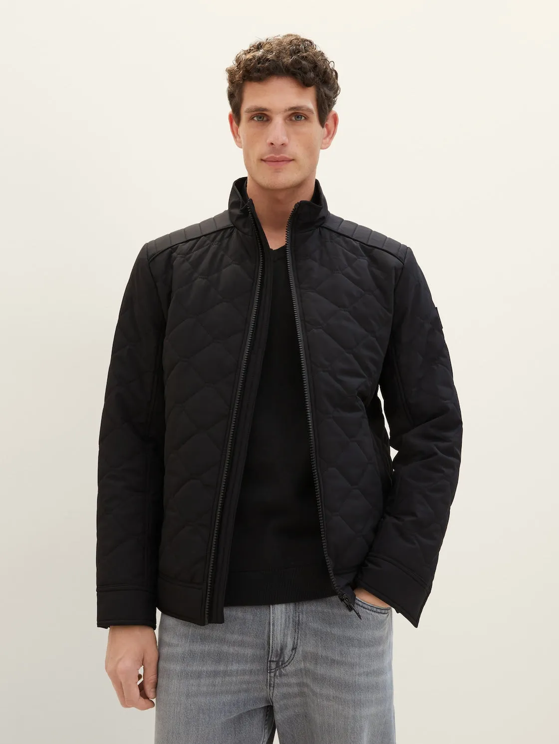 QUILTED BIKER JACKET