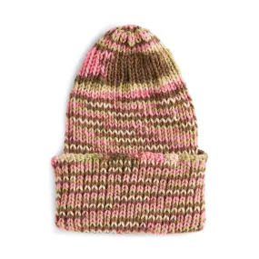 Red Heart Knit Bottom Up Ribbed Beanie