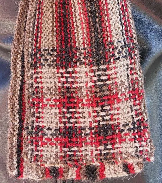 Reversible Garter Plaid Scarf by Chuck Wilmesher  *Skacel Pattern*