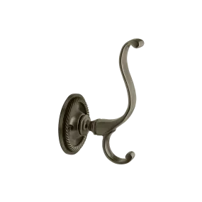 Rope Coat Hook in Antique Pewter