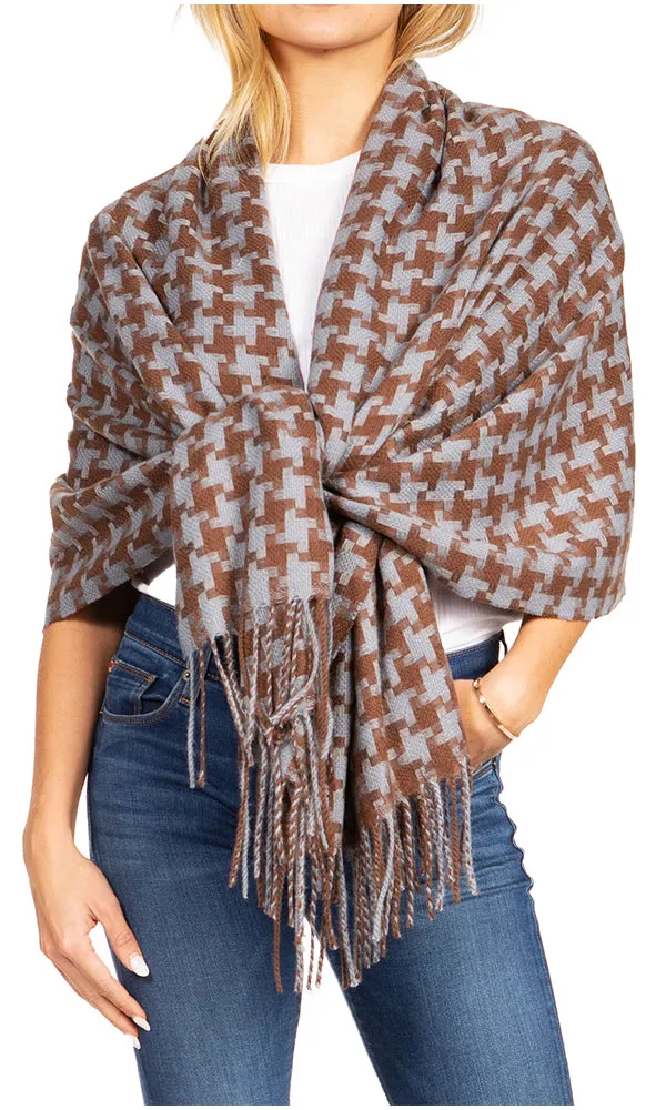 Sakkas Martinna Women's Winter Warm Super Soft and Light Pattern Shawl Scarf Wrap