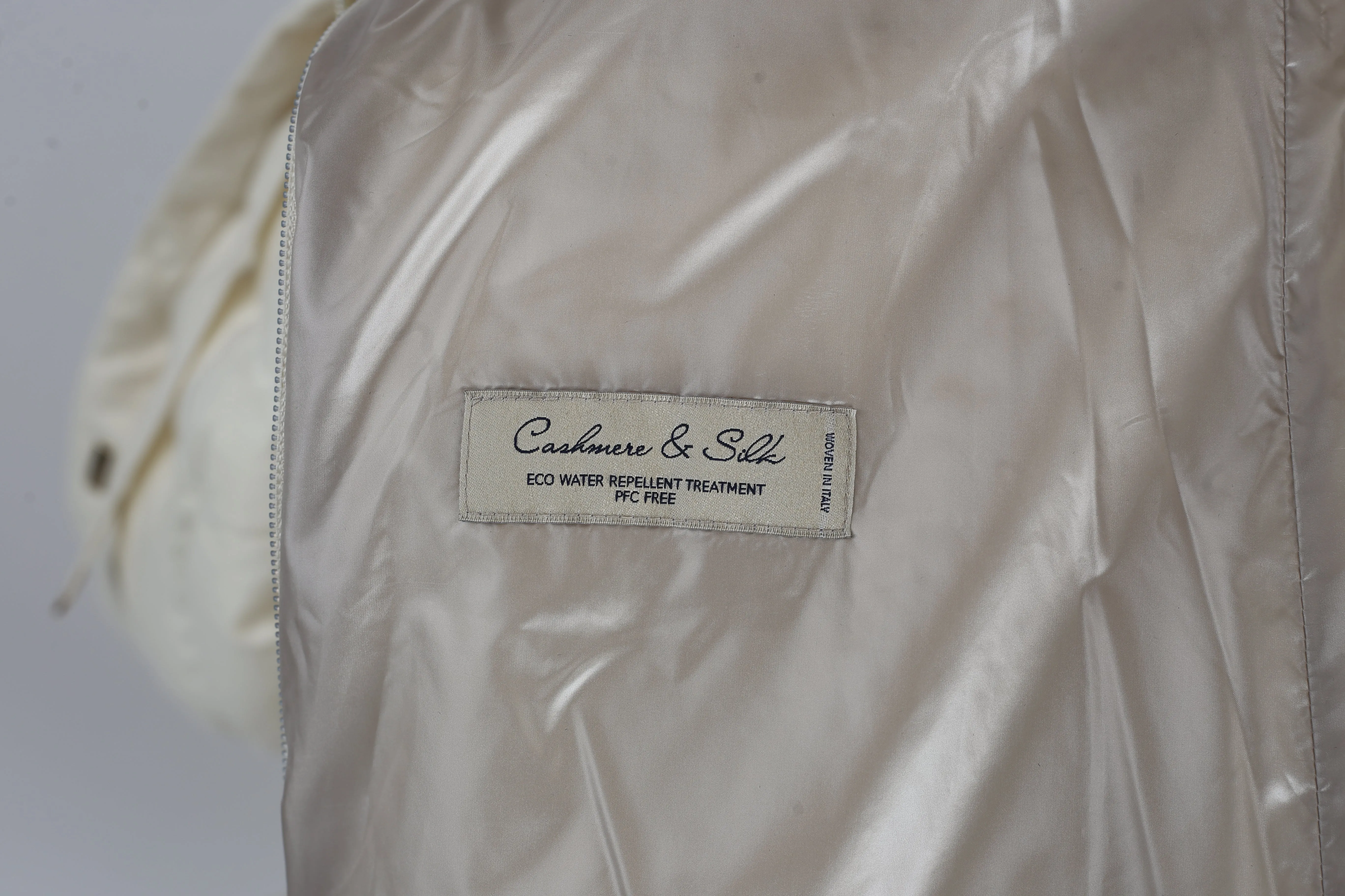 Silk-Cashmere Down Water Repellent Puffer Jacket