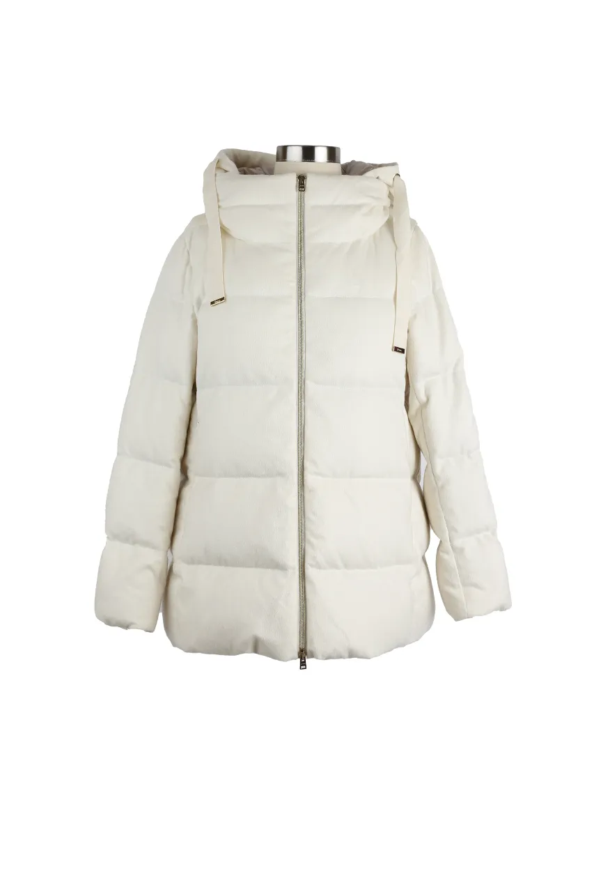 Silk-Cashmere Down Water Repellent Puffer Jacket