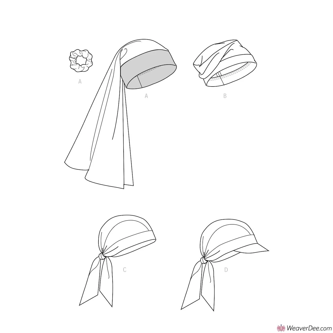 Simplicity Pattern S9519 Head Wraps & Hats