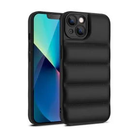 Soft Puffer Jacket Style Mobile Phone Case for iPhone 11  - Black