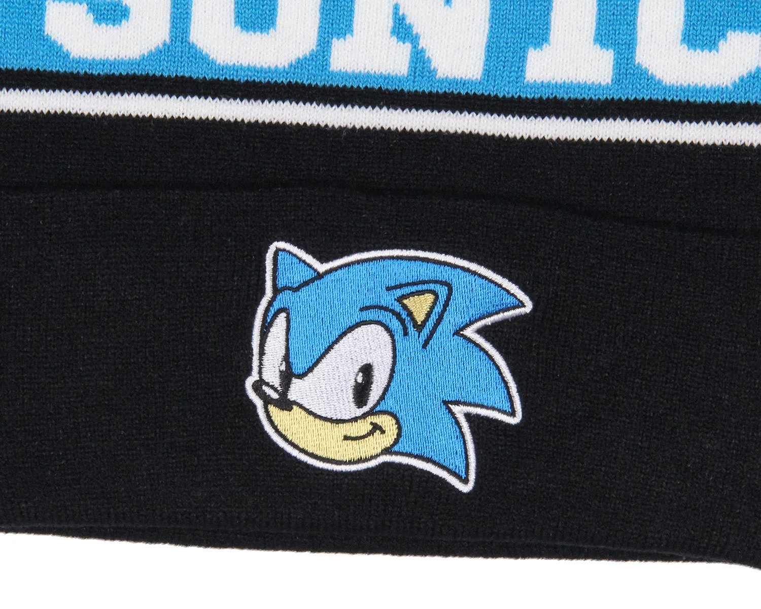 Sonic The Hedgehog Beanie Embroidered Classic Character Cuff Knit Beanie Hat Cap